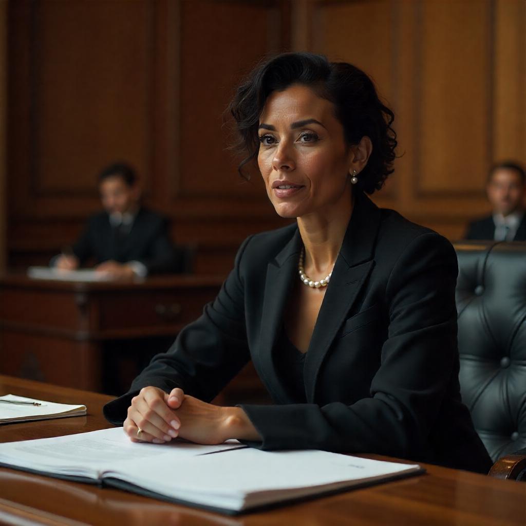 QS professional in Australian courtroom or deposition room, giving expert opinion, legal documents and court setup in background, confident and professional demeanor